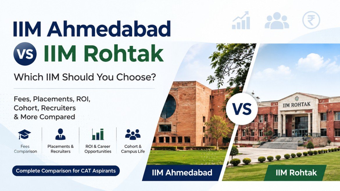 IIM Ahmedabad vs IIM Rohtak: Fees, Placements, Cohort Quality and ROI